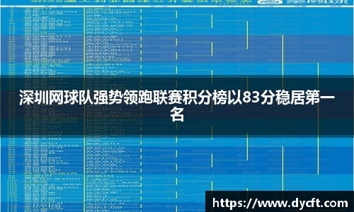 深圳网球队强势领跑联赛积分榜以83分稳居第一名